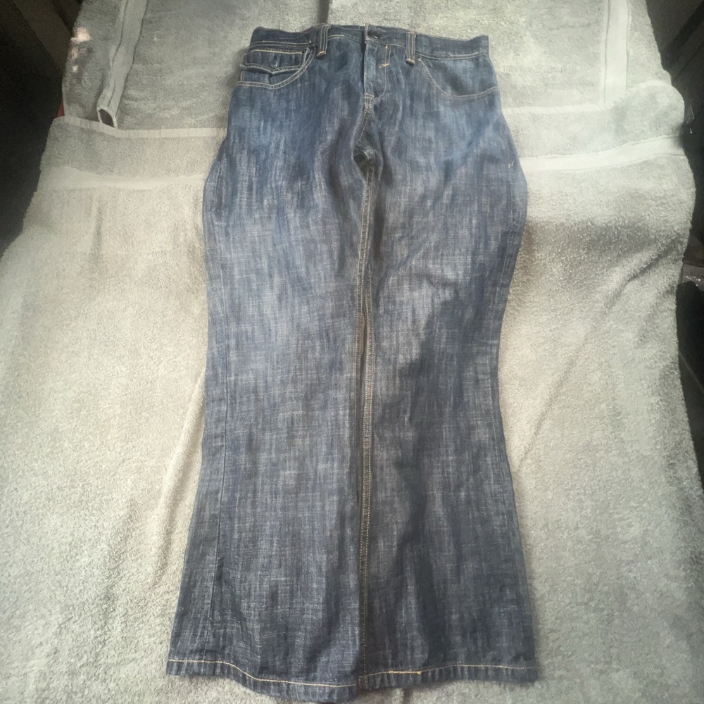 Levis Red Collection Jeans Mens 38x30 Blue Bootcut Dark Wash Denim Pant button p